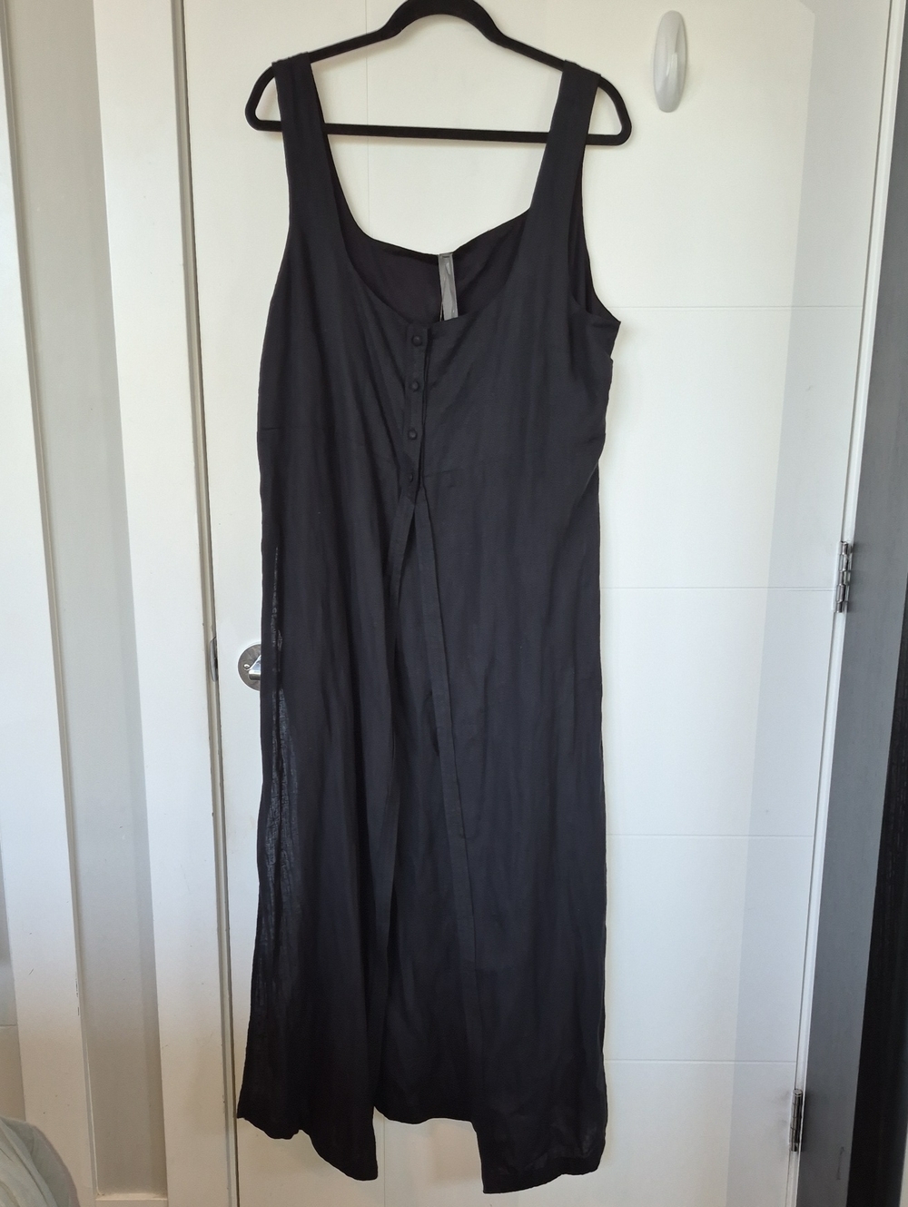 Anthropologie Black Linen Vest